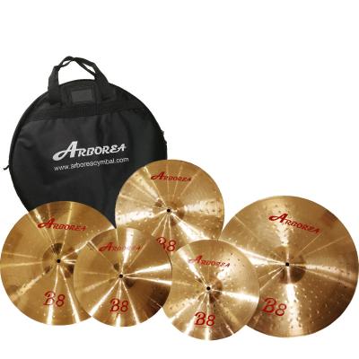 China Red Professional Performance Arborea B8 Cymbals Set: 14