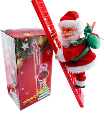 China Newest Electric Plush Toys Bead Curtain Santa Claus With Lights Pendant Christmas Gifts for sale