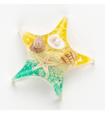 China Shape 2019 New Marine Life Starfish Souvenir Natural Fridge Magnet / Resin Fridge Magnet for sale