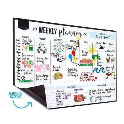 China School/Office/Family Magnetic Board Calendar Custom Weekly Home Teaching Manufacturers A3/A4 Fridge Whiteboard for sale