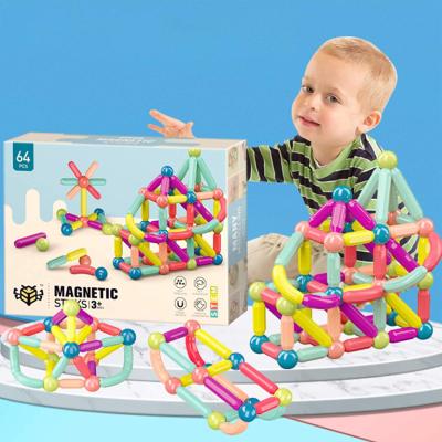 China Early Education 42 Pieces Magnetic Ball and Rod Set Building Block Magnetic Set Kids Magnet Toys for sale