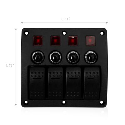 China Plastic Genuine Marine IP66 ABS Waterproof Marine Grade Circuit Breaker Rocker Switch Panel High Quality for sale