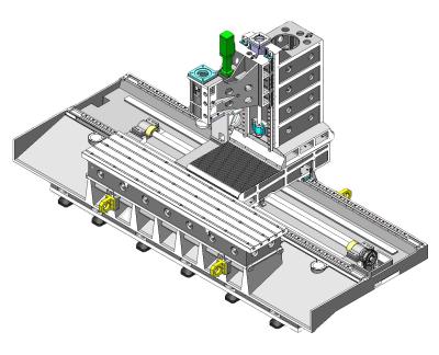 China Customized Vertical Column VMC L2555 Machining Center Frame CNC Moving Cast Iron for sale