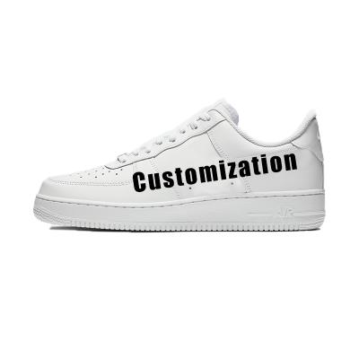 China Fashion Trend 3D Printing Skateboard Sports Shoes Men's Fashion Sneakers OEM LOGO Custom Shoes Customize Pattern Microfiber for sale