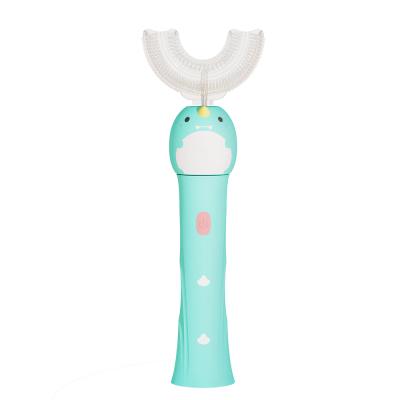 China Kids Toothbrush U Shape Teeth Whitening Waterproof Electric Toothbrush 19*10*3.5 Food Grade Silicone Electric Toothbrush 360 U Shape for sale