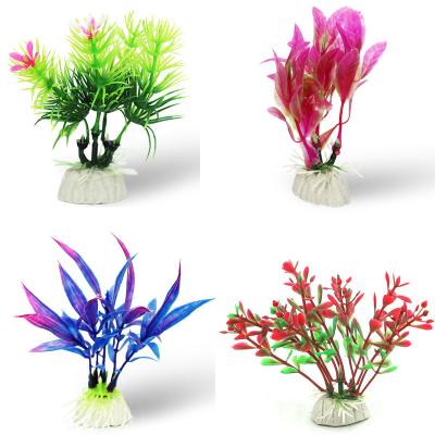 China Artificial Aquatic Plants Fish Tank Decor Aquarium Decoration Ornament Glowing Effect silicone for sale