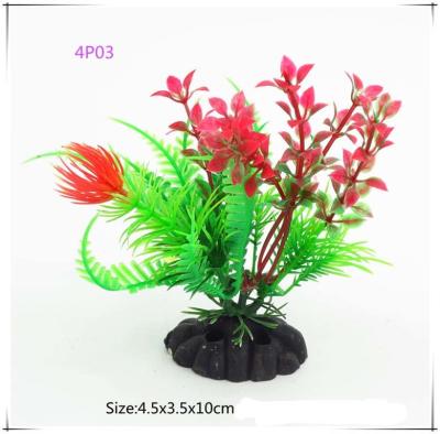 China Artificial Aquatic Plants Fish Tank Decor Artificial Plastic Plants 4inch for Fish Tank decoration for sale