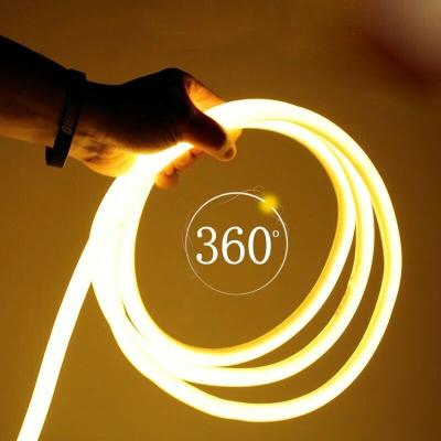 China Cuttable Warm White Flexible Waterproof Indoor Outdoor Lighting Deocr LED Neon Light Strip for sale