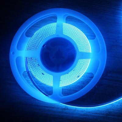 China Ice Blue DC12V 24V COB LED Strip Light 8mm Dimmable/Dimmable Linear Ribbon 3000K 4000K 6000K High Density Cuttable/Heat Resistant/Flexible Flexible Strip Light for sale