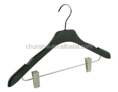 China Eco-friendly Recycled Plastic Rubber Coated Coat Hanger Recycled Chinese Supply Coordinated Hanger With Hook And Clamp for sale