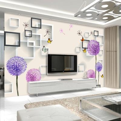 China 2022 Customization 3D modern wholesale printable floral mural wallpaper for wall background for sale