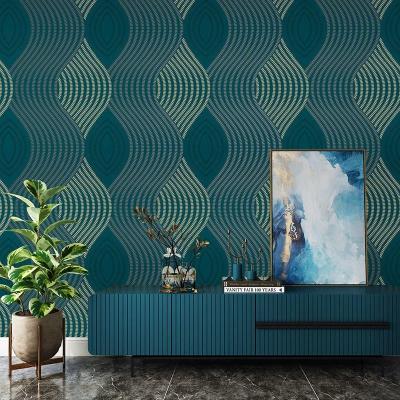 China Modern Rustic Abstract Living Room Bedroom Waterproof Vinyl Wallpaper Home Decoration, Stripes Wallpaper Rolls Panel for sale