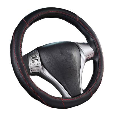 China Four Seasons Good Quality Car Sports Accessories Universal Faux Leather Handle Cover Four Seasons Steering Wheel Cover for sale