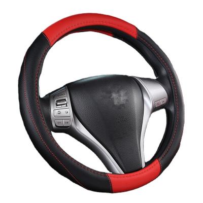 China Four Seasons Sports Car Accessories Universal Faux Leather Handle Cover High Quality Four Seasons Steering Wheel Cover for sale