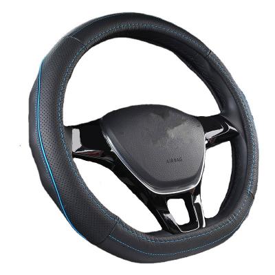 China Luxury Universal Sports Leather Four Season Available Car Steering Wheel Cover for sale