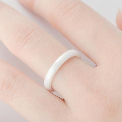 China CLASSIC Ceramic Band Bague Femme Anel Masculino Wedding Promise Anniversary Ring for sale