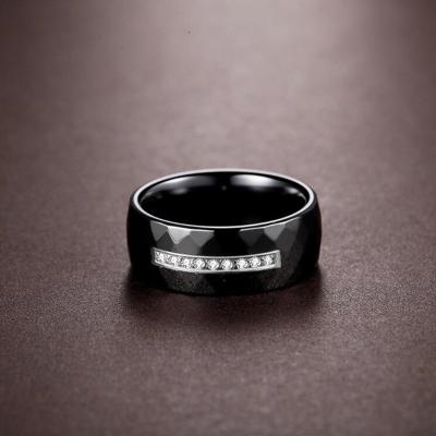 China CLASSIQUE Black White Ceramic Finger Ring Jewelry Accessories for sale