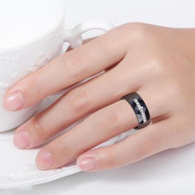 China CLASSIQUE black white ceramic ring for sale