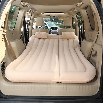 China Flocking Multifunctional Camping Mat Flocking Coat Folding Mat Fabric Car Travel Inflatable Mattress SUV Air Bed Accessories for sale