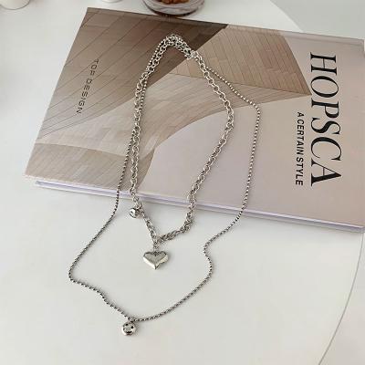 China Hiphop Pendant Necklaces For Women Men Link Chain Stainless Jewelry Gift Cool Layered Necklace Retro for sale