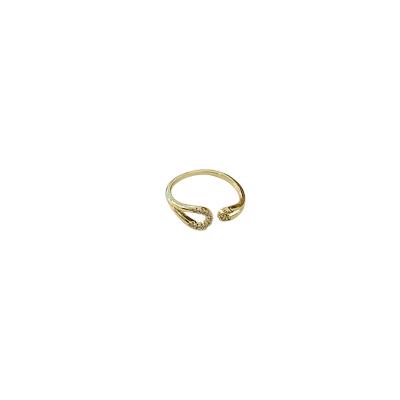 China FASHIONABLE Top Selling Female Crystal Rings Jewelry Women 18K Gold Plated Engagement Jewelry Wedding Band for sale