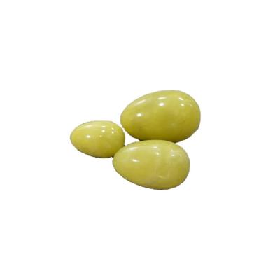 China Kegel Healing Natural Yellow Olivine Quartz Jade Stone Yoni Eggs for Vaginal Exercise Love Theme and Hot Products for sale