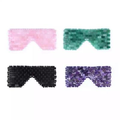 China 16*9cm Eco-friendly Natural Jade Facial Mask and Rose Quartz Face Eye Mask Beauty Essential Double Pack for sale