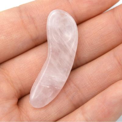 Chine Crème naturelle pour les yeux Spatula Stick Massage facial pour les spatules cosmétiques au quartz rose à vendre