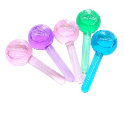 China Blue Facial Roller Cold Skin Massagers for Facials Green Ice Globes Cooling and Tightening Massage Device for sale