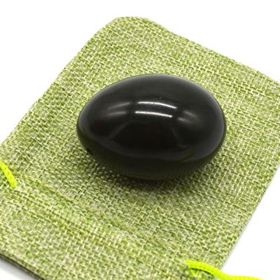 China Egg Shaped Nephrite Kegel Jade Eggs Natural Gemstone Yoni Eggs 40*30mm for sale