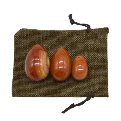 China Regional Feature Yoni Egg Carnelian and Red Jade Egg for Vaginal Exercise 45*30mm for sale