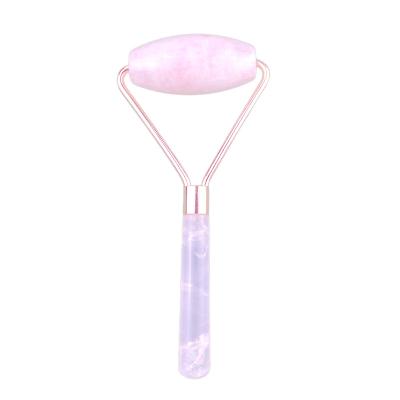 China Facial Massager 2024 Popular Natural Rose Quartz Facial Roller 100% Natural Crystal Massager For Face Eye Massage Products Beauty Tools for sale