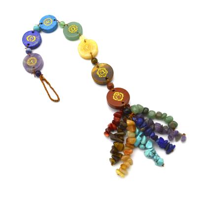 China 7 Pedras do Chakra Cura Cristal Pedra de Bolso de Palma Reiki Balanceador Pendente para Equilíbrio e Harmonia à venda