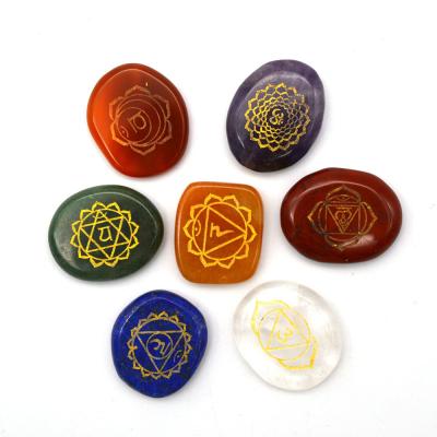 China Amethyst Inspirational Chakra Stone Sets in 7 Colors for Mixed Energy for sale