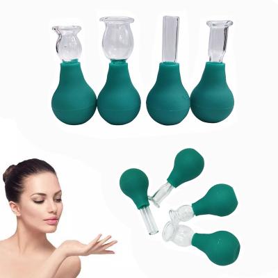 China Eye PVC Glass Mini Cupping Set 4 Pieces Massage Vacuum Suction for Body Face Massager for sale