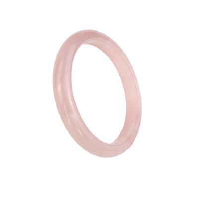 China Polished Technique Large Size Gemstone Women Jade Love Bangles Bracelets with Rose Quartz Bangles Charms for sale