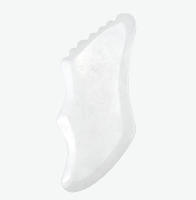 China 2024 White Jade Facial Body Jade Guasha Massager Board Gua Sha Stone Scraping Board 11.8cm*5cm*0.5cm for Body and Facial for sale