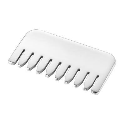 China Stainless Steel Gua Sha Scalp Massage Comb Guasha Stone Head Massager Hair Health Care Salon Beauty with Customized Logo for sale