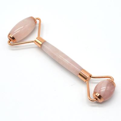 China Health and Beauty Rose Quartz Jade Guasha Massage Roller Anti Wrinkle Jade Roller Gua Sha for Enhanced Skincare Routine for sale