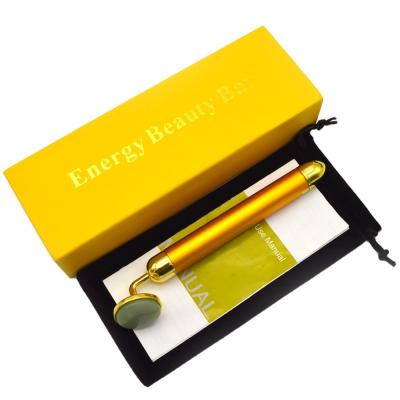 China 6000 times/min Massage Frequency 24K Gold Facial Beauty Bar Face and Eye Beauty Magic Wand Face Massager with Function for sale