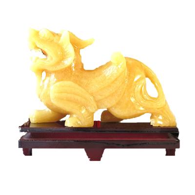 China Hot Seller Gemstone Carving Topaz Pixiu Jade Statue from Regional Feature for sale