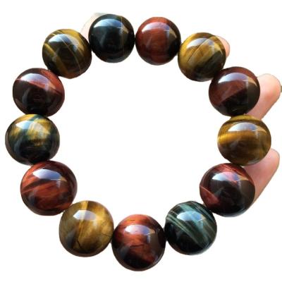 China Natural Tiger Eye Stone Bracelet Colorful Exotic Fashion Accessory for Male and Female Lovers for sale