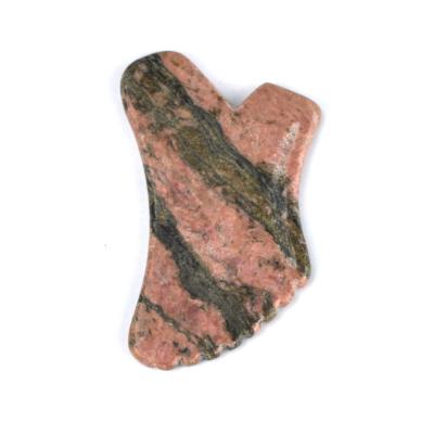 Cina Strumento di massaggio naturale di Rhodonite Gua Sha per stringere la pelle e promuovere la bellezza facciale in vendita