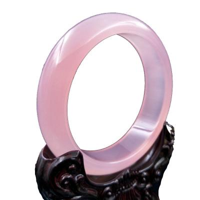 Cina Art Collectible Pink Hibiscus Bracelet Natural Violet Jade Bracelet A Grade Gioielli Jade Bracelet Donne in vendita