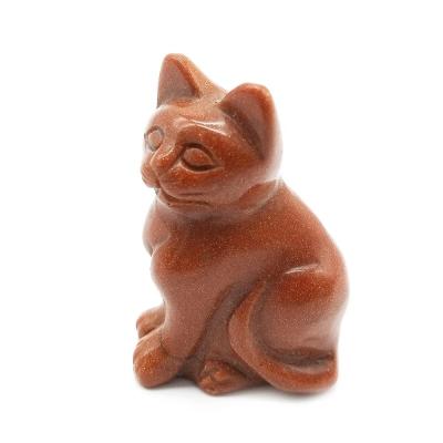 China Gemstone Feng Shui Style Hand-Carved Agate Cat Figurine for Animal Healing and Decoration for sale