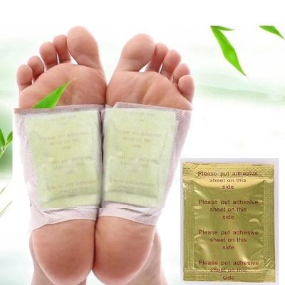 China 10 Pads Original Gold Detox Foot Patch Bamboo Foot Care Tool for Improved Sleep and Skin 12.5*10*4 cm for sale