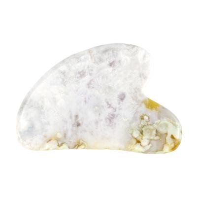 China Gepersonaliseerd logo beschikbaar hartvormig Sakura Agate Jade Gua Sha Gezichtsmiddel voor massagetools Natuurlijke Guasha Gezichtsmiddelen Te koop