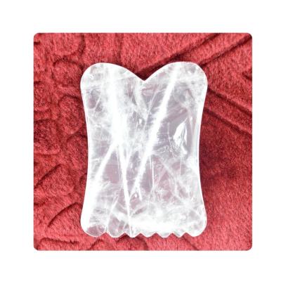 China Properties Body Muscles Massage Equipment 2024 Arrivals Clear Quartz Gua Sha Rock Crystal Guasha Gemstone Sculptor Tool for sale