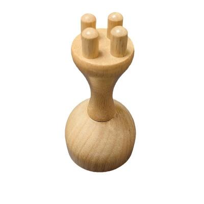 China Facial Massager Torch Shape Wooden Beech Gua Sha Massage Cup Natural Wood Massager Body Healthcare Spa Relax Beauty Products Homeuse Xylotherapy for sale