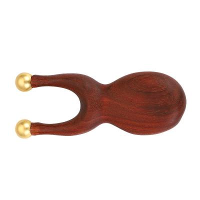 China Body Healthcare Massage Function Brass Sandalwood Manual Acupressure Reflexology Massage Guasha Tool For Eye Nose Ear Care for sale